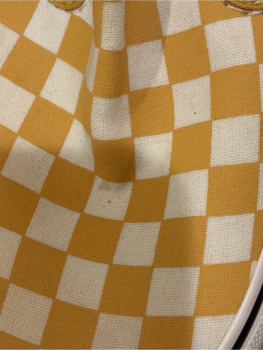 Vans Mustard Yellow Checkerboard Classic Slip-On Shoes - Picture 8 of 10